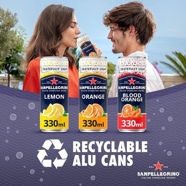 San Pellegrino Sparkling Orange Cans 24x330ml