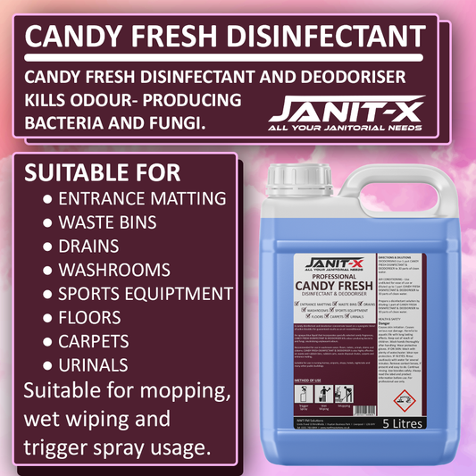 Janit-X Professional Candy Fresh Disinfectant & Deodoriser 5L Concentrate upto 30:1