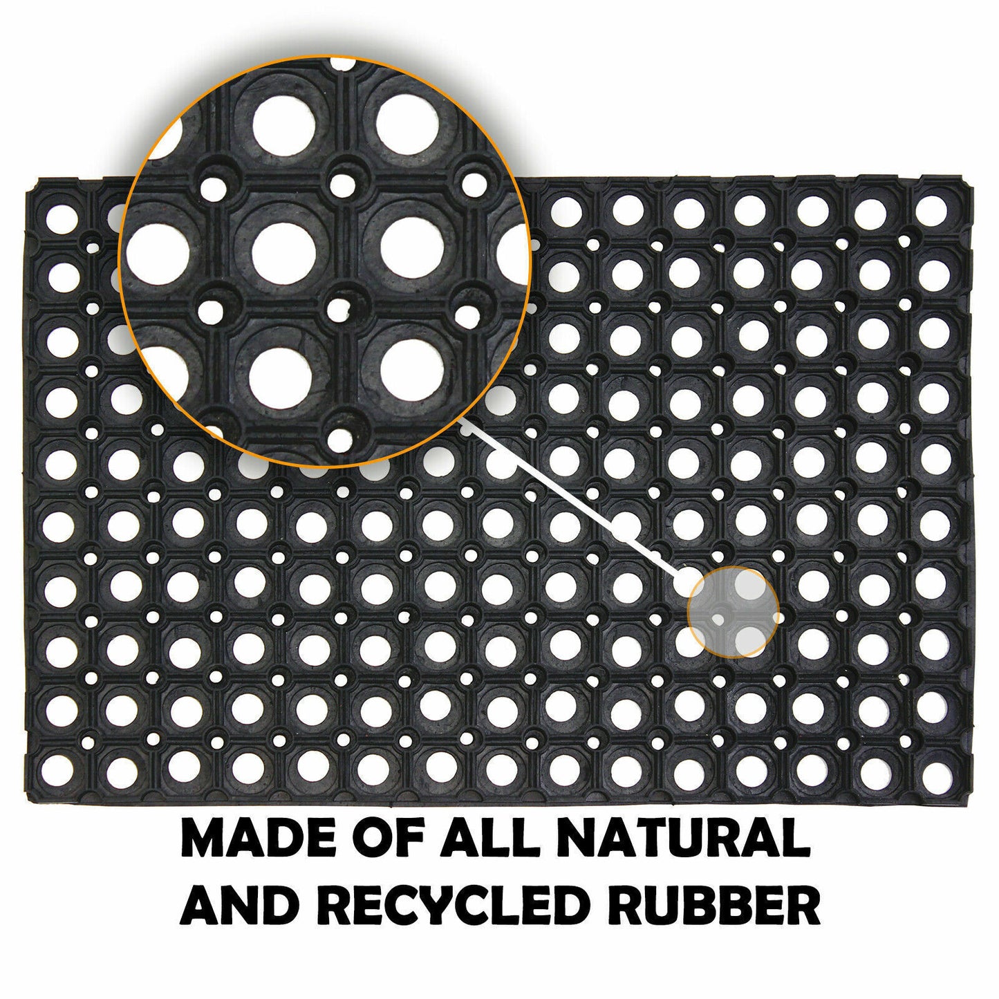 Fixtures Rubber Honeycomb 40x60cm Door Mat