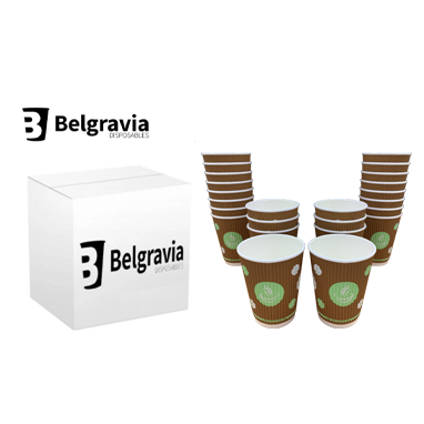 Belgravia 12oz Biodegradable Ripple Cups 25's (Reduced to clear)