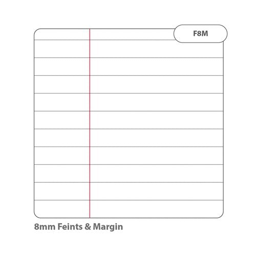 Rhino Exercise Book 80 Page 13x9in 8mm Ruled Dark Blue Contract (Pack of 50) VDUV080-277-4