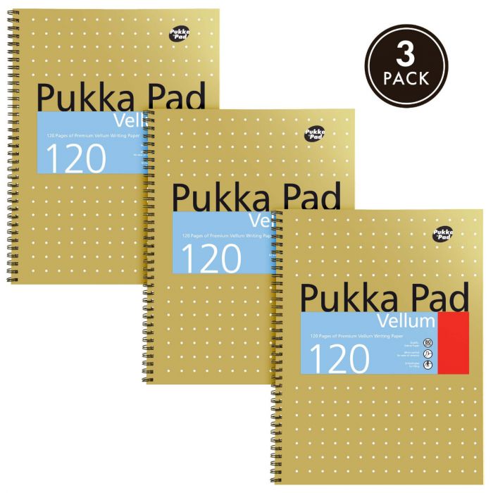 Pukka Pads A4 Vellum Wirebound Notebook 80gsm (Pack 3) - NWT FM SOLUTIONS