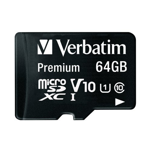 Verbatim Premium SDXC Micro Card 64Gb with Adapter 44084