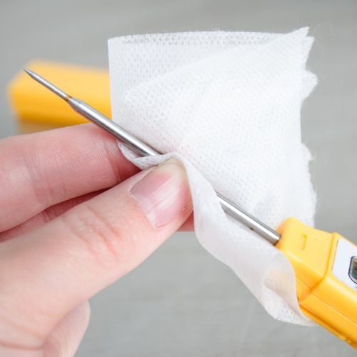 Optima Sanitising Food Probe Wipes for kitchen Utensils (Tub of 200)