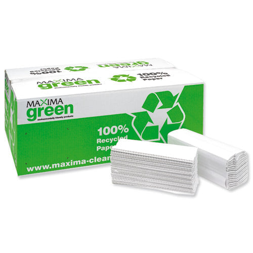 Maxima Green Two Ply C-Fold Hand Towels (MAX5052) White 15x160's - NWT FM SOLUTIONS - YOUR CATERING WHOLESALER
