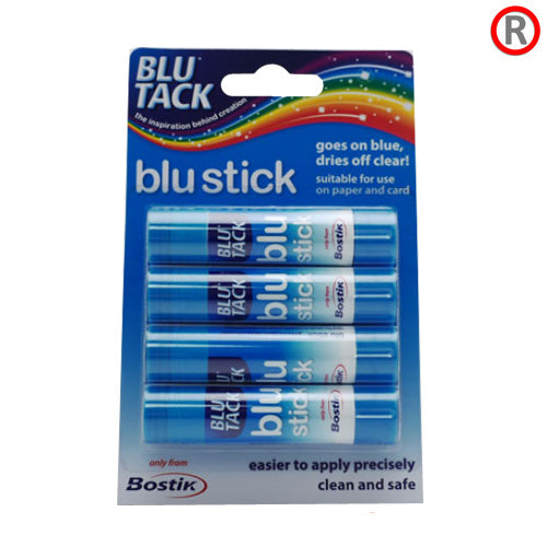 Bostik Blu Tack Glue Sticks 4's - NWT FM SOLUTIONS - YOUR CATERING WHOLESALER