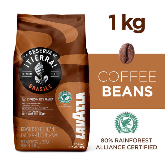 Lavazza Tierra Origins Brasile 100% Coffee Beans 1kg (Orange) - NWT FM SOLUTIONS - YOUR CATERING WHOLESALER