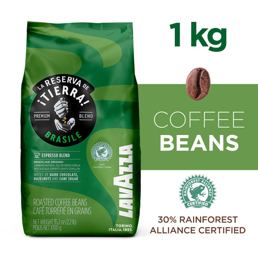 Lavazza Tierra Origins Brasile Coffee Beans 1kg (Green) - NWT FM SOLUTIONS - YOUR CATERING WHOLESALER