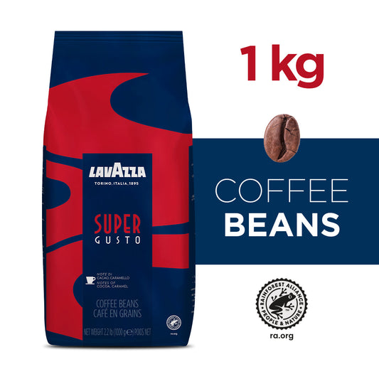 Lavazza Super Gusto Coffee Beans 1kg - NWT FM SOLUTIONS - YOUR CATERING WHOLESALER