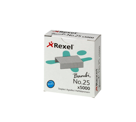 Rexel No 25 4mm Staples (Pack 5000) 05025 - NWT FM SOLUTIONS - YOUR CATERING WHOLESALER