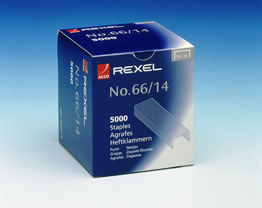 Rexel 66/14mm Staples (Pack 5000) 06075 - NWT FM SOLUTIONS - YOUR CATERING WHOLESALER