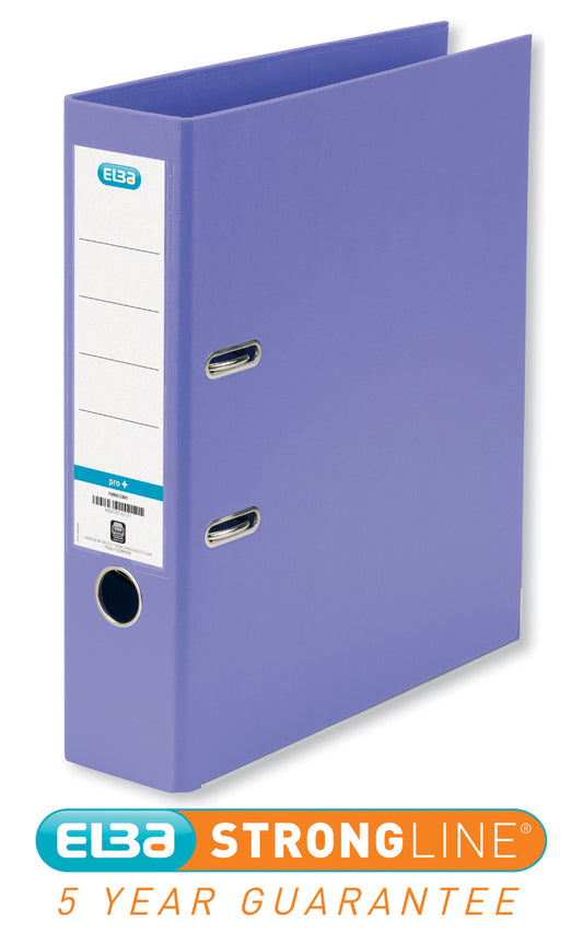 Elba Smart Pro+ Lever Arch File A4 80mm Spine Polypropylene Purple 100202167 - NWT FM SOLUTIONS - YOUR CATERING WHOLESALER