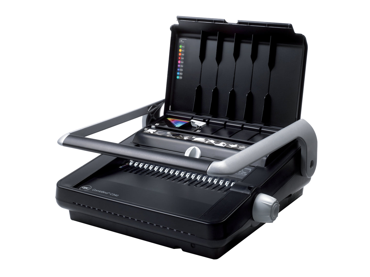 GBC CombBind C340 Manual Comb Binding Machine Dark Grey 4400420 - NWT FM SOLUTIONS - YOUR CATERING WHOLESALER
