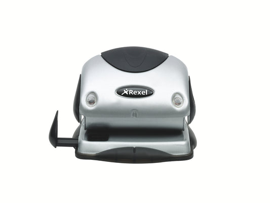 Rexel P215 2 Hole Punch Metal 15 Sheet Silver/Black 2100738 - NWT FM SOLUTIONS - YOUR CATERING WHOLESALER