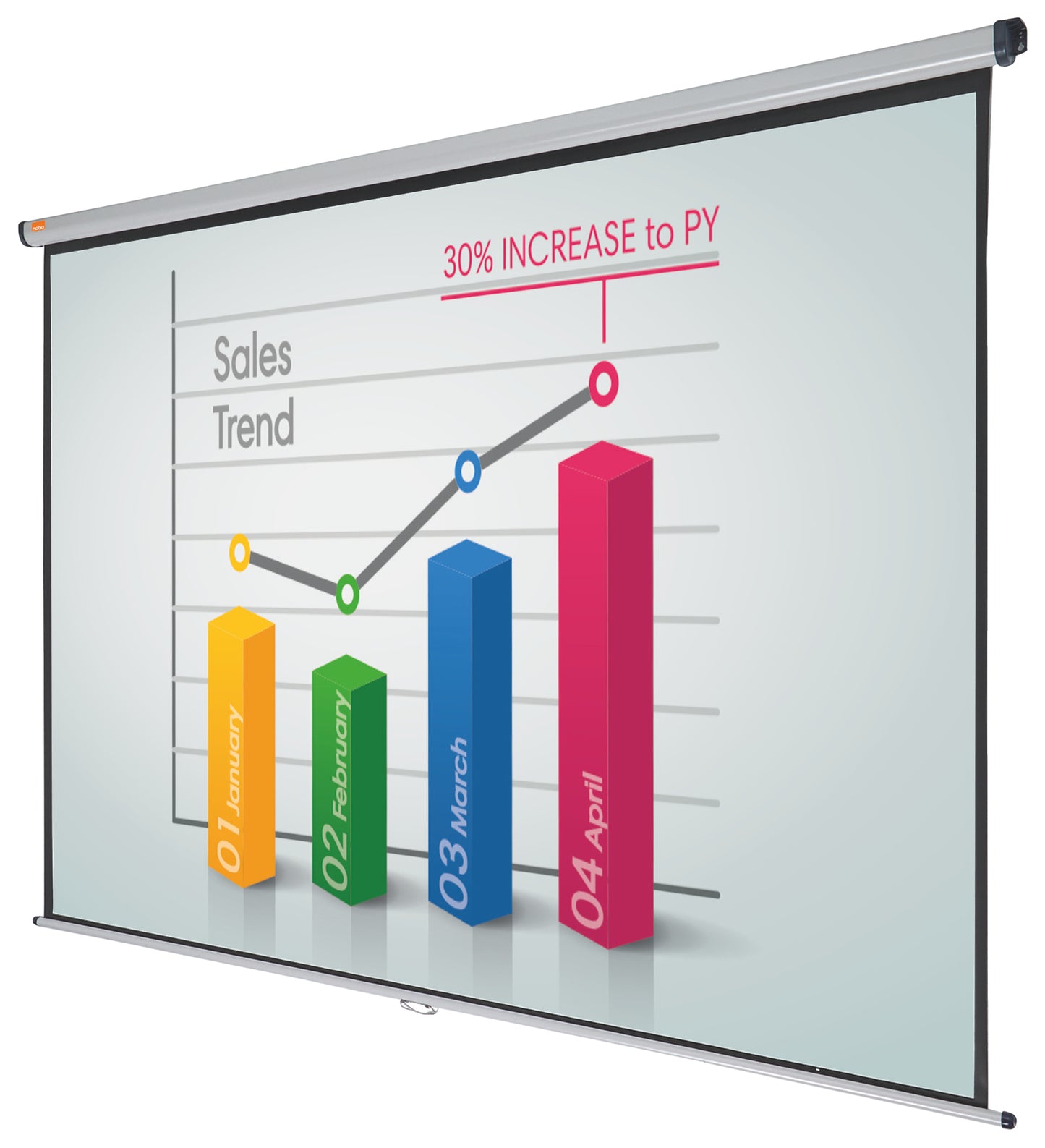 Nobo Wall Projection Screen 2400x1813mm 1902394