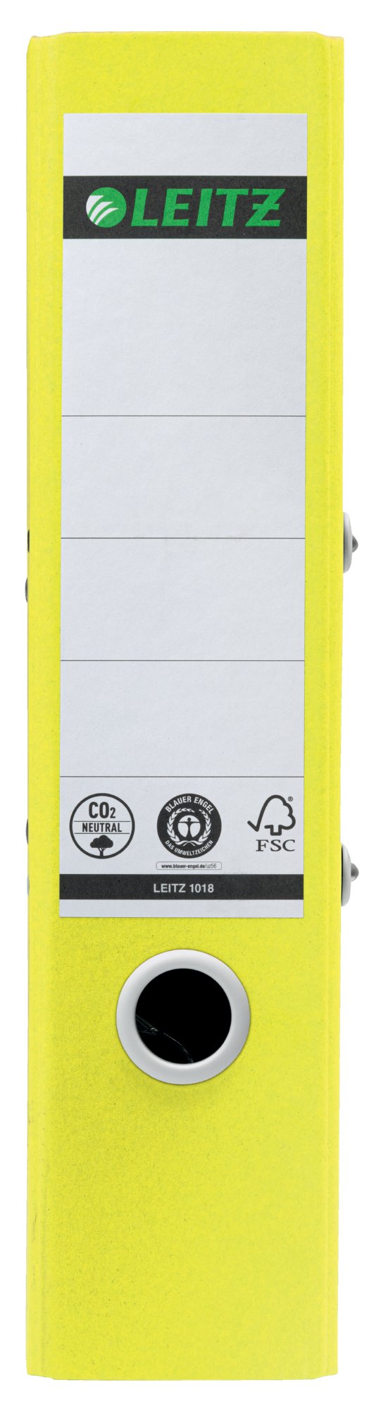 Leitz 180 Recycle Lever Arch File A4 80mm Spine Yellow 10180015