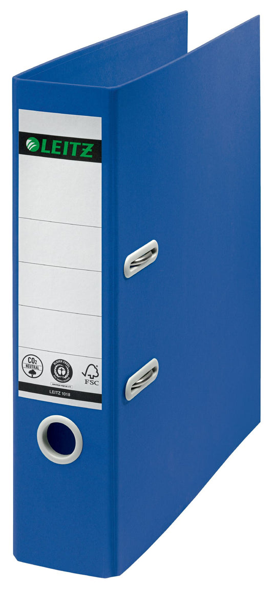 Leitz 180 Recycle Lever Arch File A4 80mm Spine Blue 10180035 - NWT FM SOLUTIONS - YOUR CATERING WHOLESALER