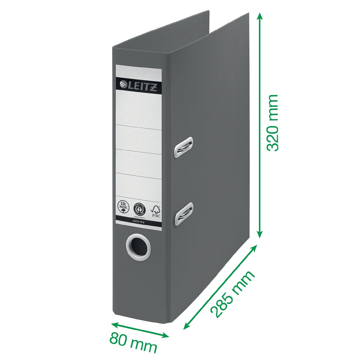 Leitz 180 Recycle Lever Arch File A4 80mm Spine Blue 10180035