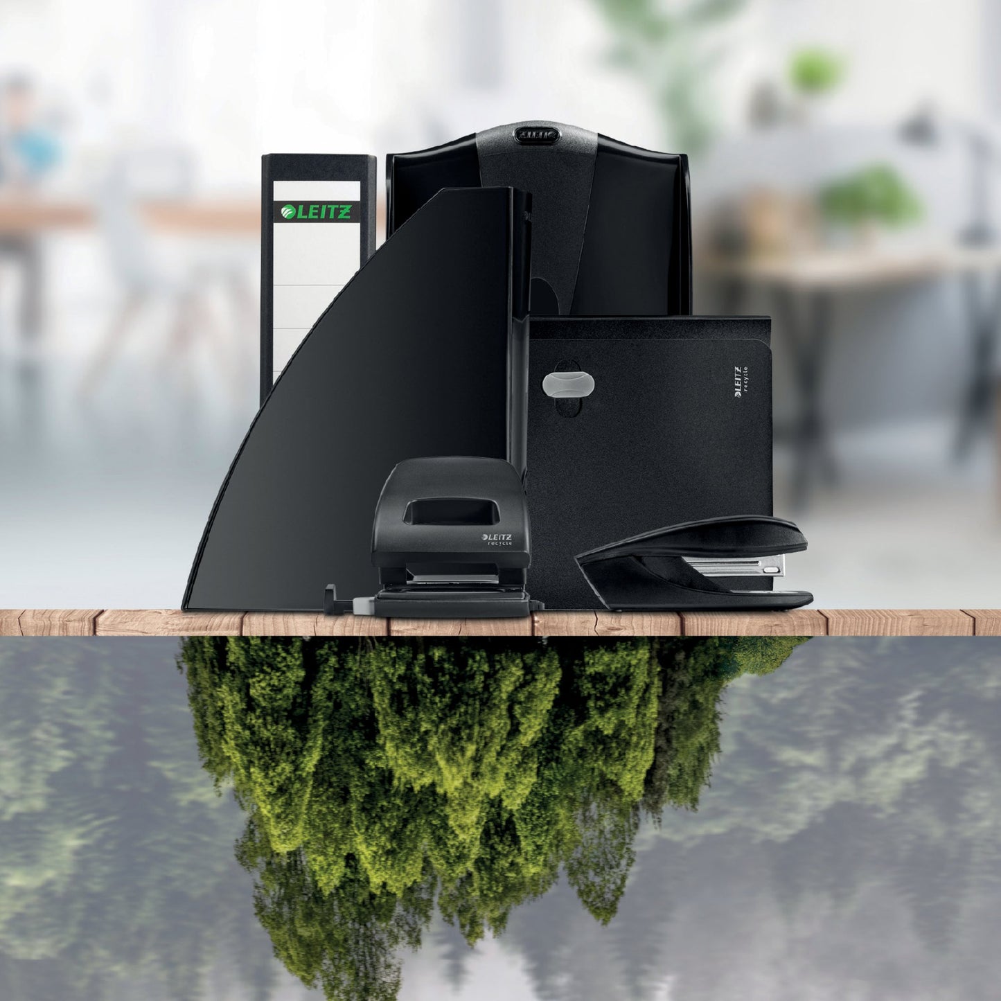 Leitz 180 Recycle Lever Arch File A4 80mm Spine Green 10180055