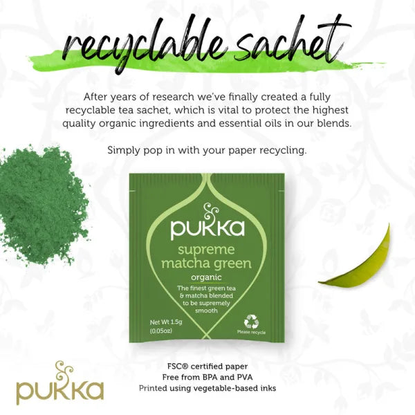 Pukka Tea Supreme Matcha Green Envelopes 20's