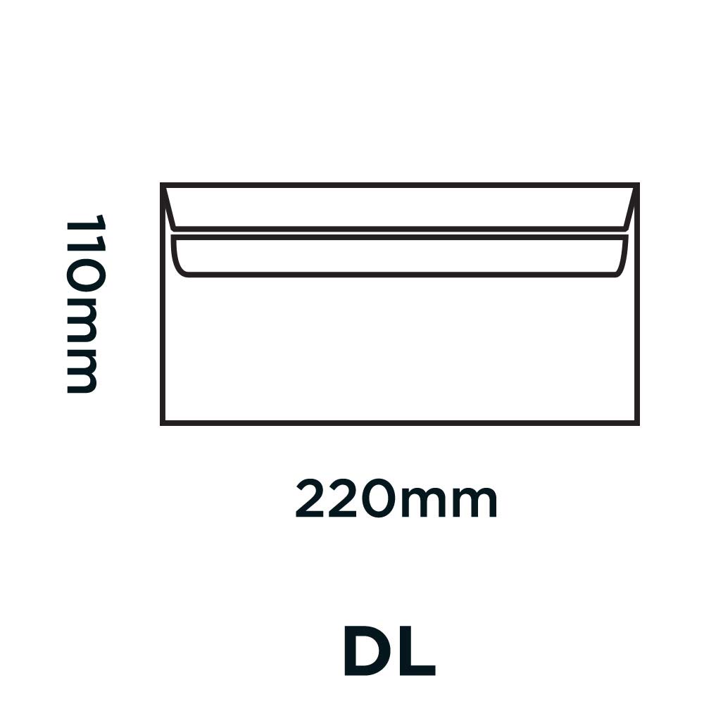 Blake Purely Environmental Wallet Envelope DL Self Seal Plain 90gsm Natural White (Pack 500) - RE3258
