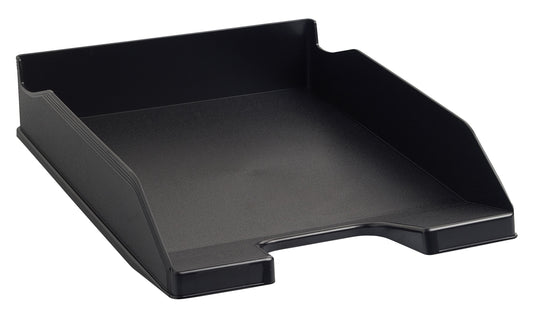 Exacompta Combo 2 Eco Letter Tray A4/Foolscap Portrait Black - 113014D - NWT FM SOLUTIONS - YOUR CATERING WHOLESALER