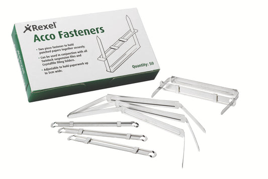 Rexel Fastener 50mm Capacity (Pack 50) 70850 - NWT FM SOLUTIONS - YOUR CATERING WHOLESALER