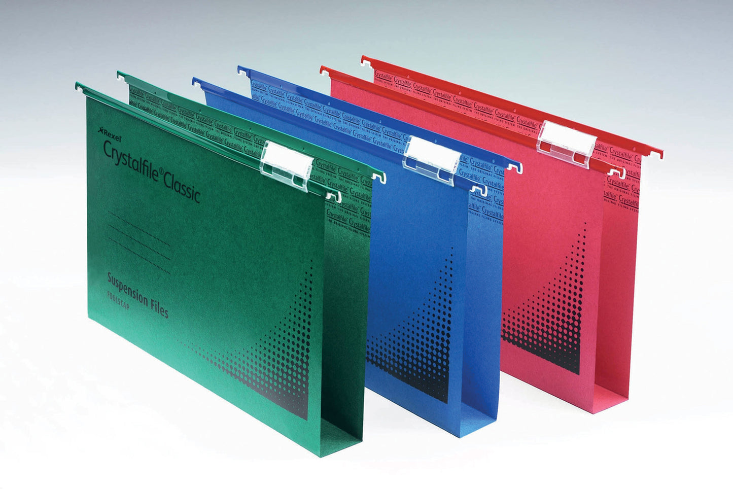 Rexel Crystalfile Classic Foolscap Suspension File Manilla 30mm Red (Pack 50) 70622