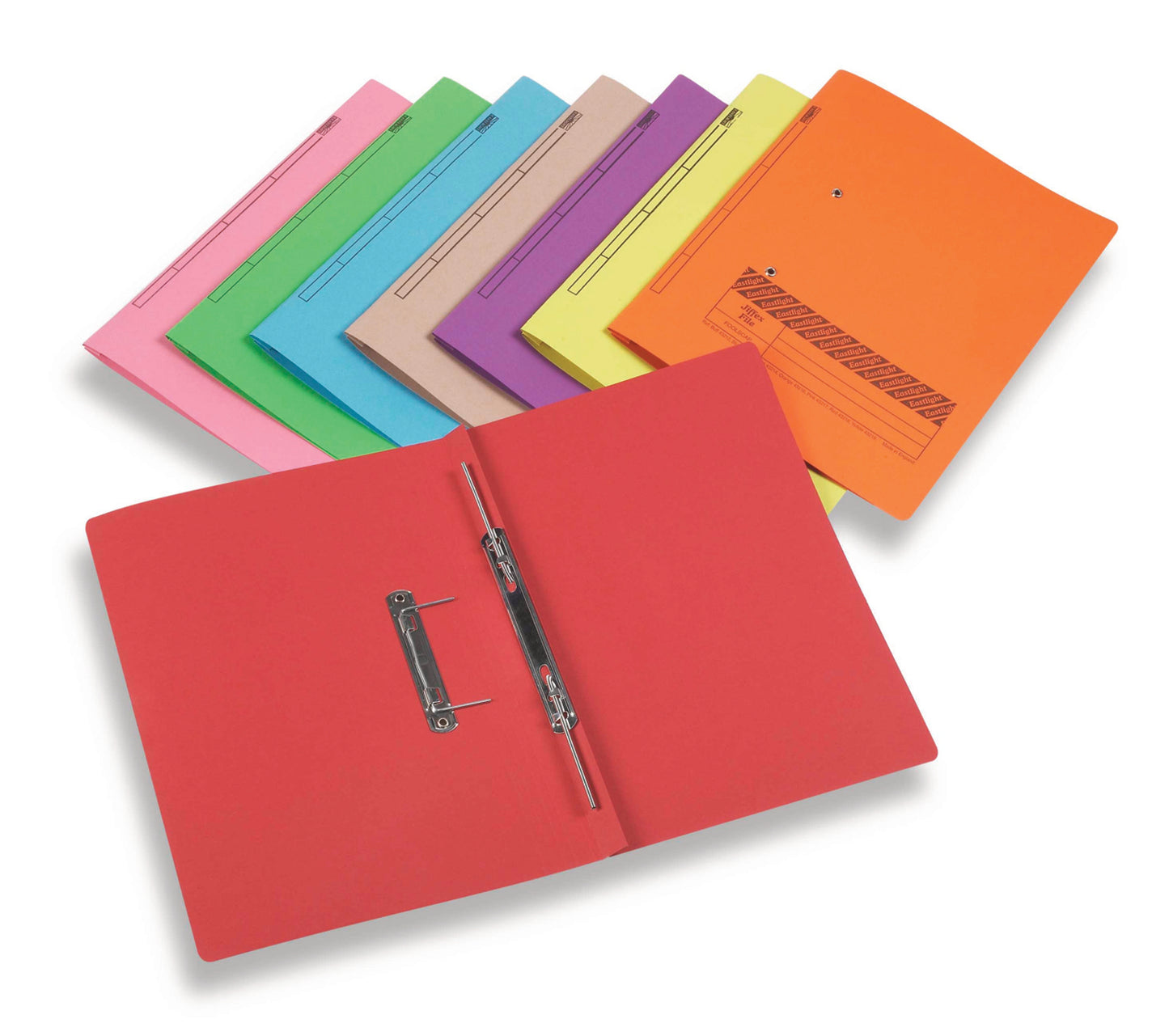 Rexel Jiffex Transfer File Manilla A4 315gsm Pink (Pack 50) 43247EAST
