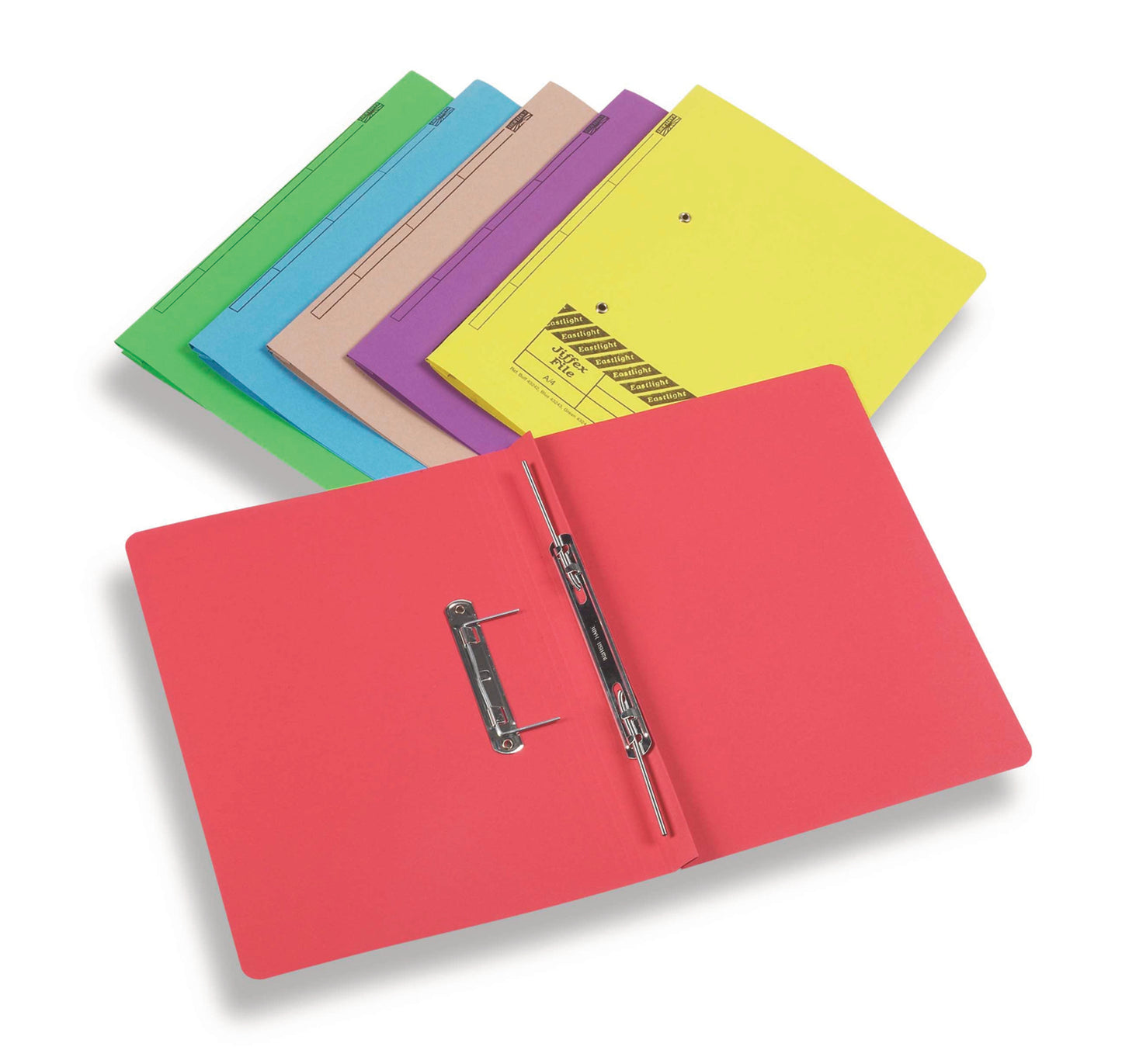 Rexel Jiffex Transfer File Manilla Foolscap 315gsm Pink (Pack 50) 43217EAST