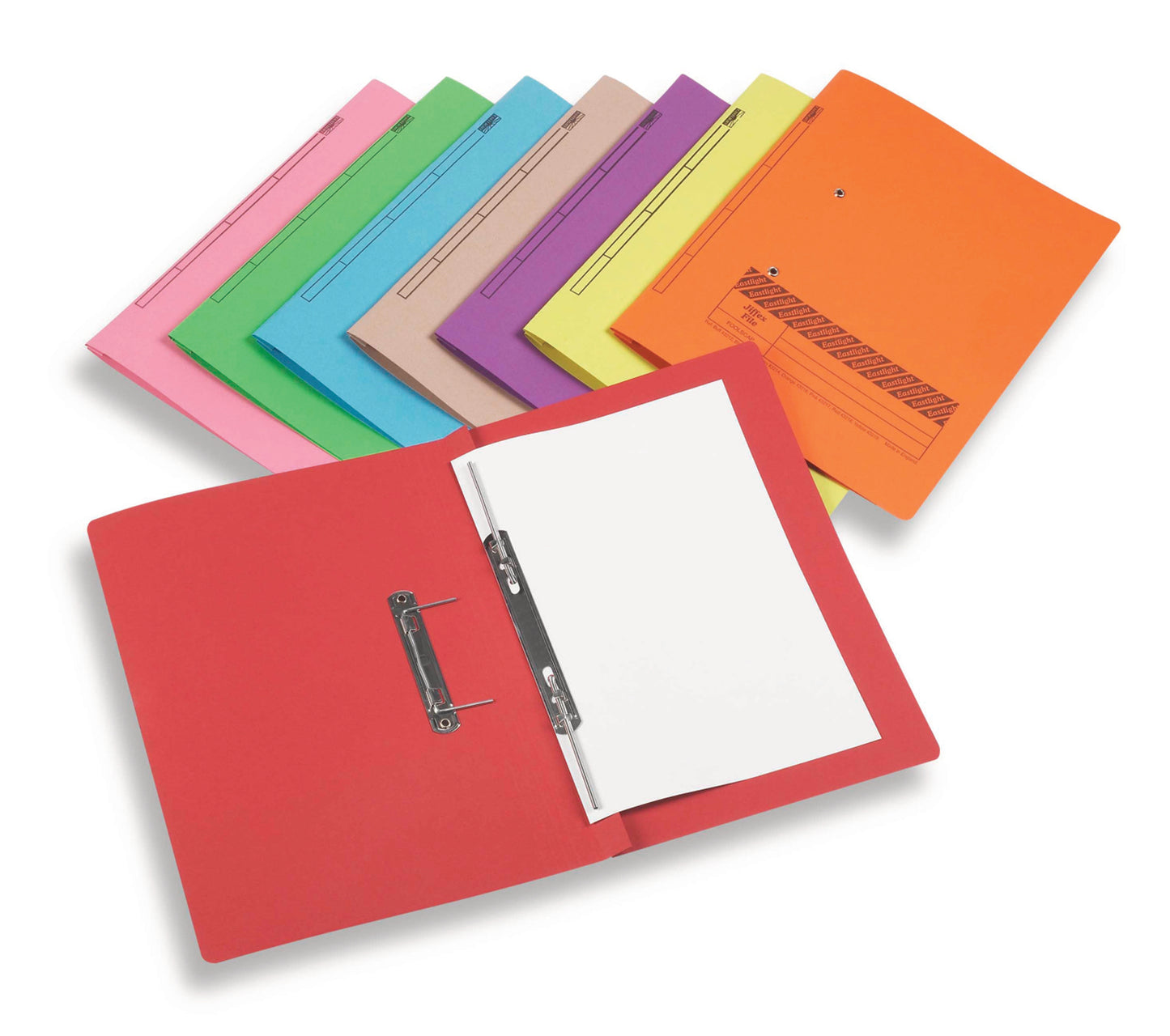 Rexel Jiffex Transfer File Manilla Foolscap 315gsm Pink (Pack 50) 43217EAST