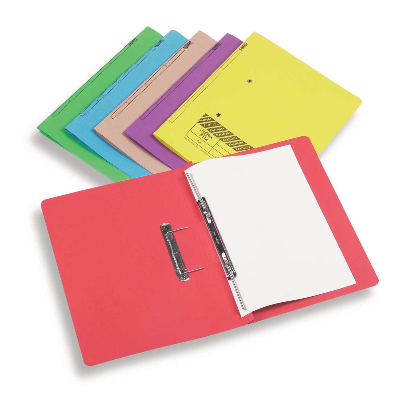 Rexel Jiffex Transfer File Manilla Foolscap 315gsm Pink (Pack 50) 43217EAST