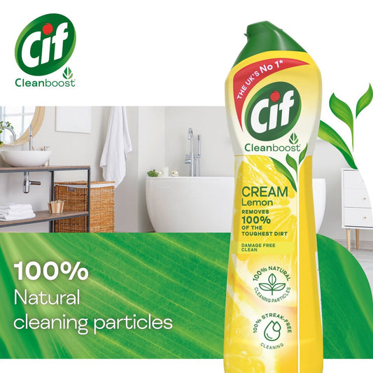 Cif Cream Cleanser Lemon 500ml - NWT FM SOLUTIONS - YOUR CATERING WHOLESALER
