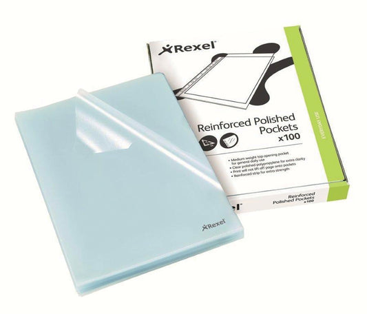 Rexel Cut Flush Folder Polypropylene A4 85 Micron Clear (Pack 100) - 12215 - NWT FM SOLUTIONS - YOUR CATERING WHOLESALER