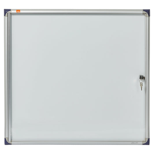 Nobo Extra Flat Magnetic Whiteboard Display Case Lockable 6 x A4 680x730mm 1900847 - NWT FM SOLUTIONS - YOUR CATERING WHOLESALER