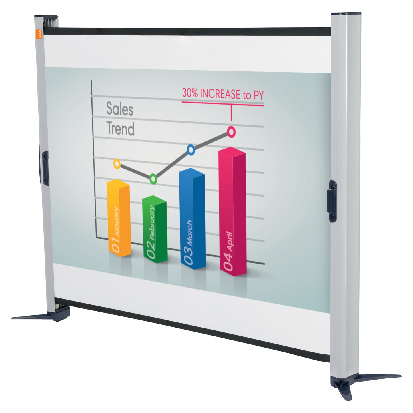 Nobo Portable Desktop Projection Screen 750mmx1040mm 1901954