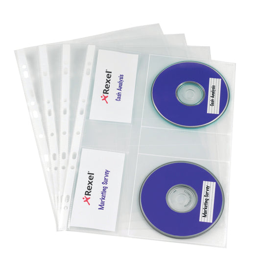 Rexel Nyrex CD Pocket (Pack 5) 2001007 - NWT FM SOLUTIONS - YOUR CATERING WHOLESALER