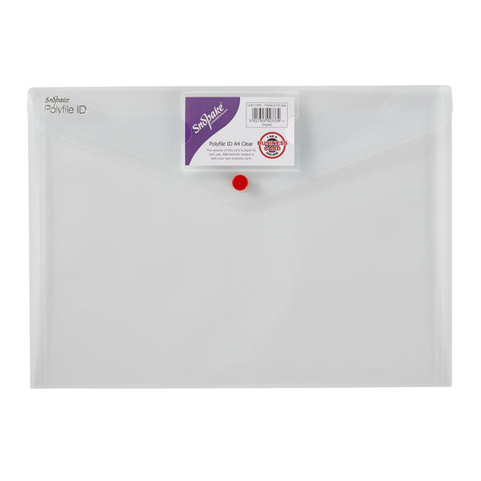 Snopake Polyfile ID Wallet File Polypropylene A4 Clear (Pack 5) - 12560 - NWT FM SOLUTIONS - YOUR CATERING WHOLESALER