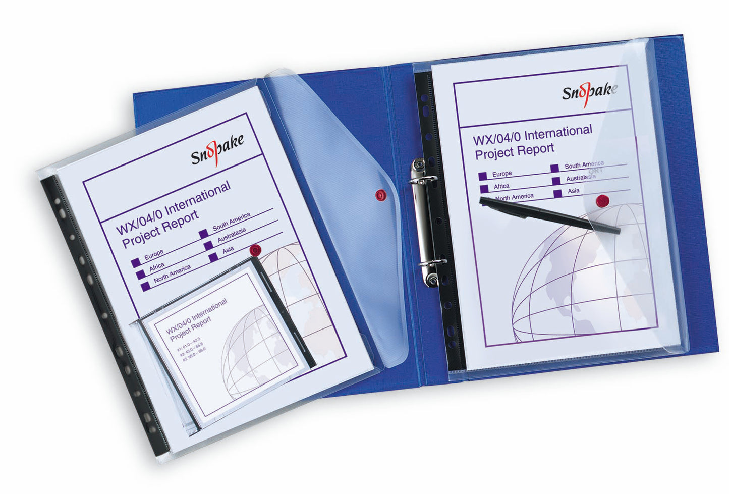 Snopake Polyfile Ring Binder Wallet File A4 Clear (Pack 5) - 12566