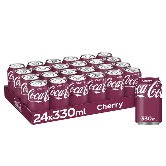 Cherry Coke Cans 24x330ml - NWT FM SOLUTIONS - YOUR CATERING WHOLESALER