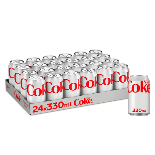 Diet Coke Soft Drink 24x330ml Cans - NWT FM SOLUTIONS - YOUR CATERING WHOLESALER