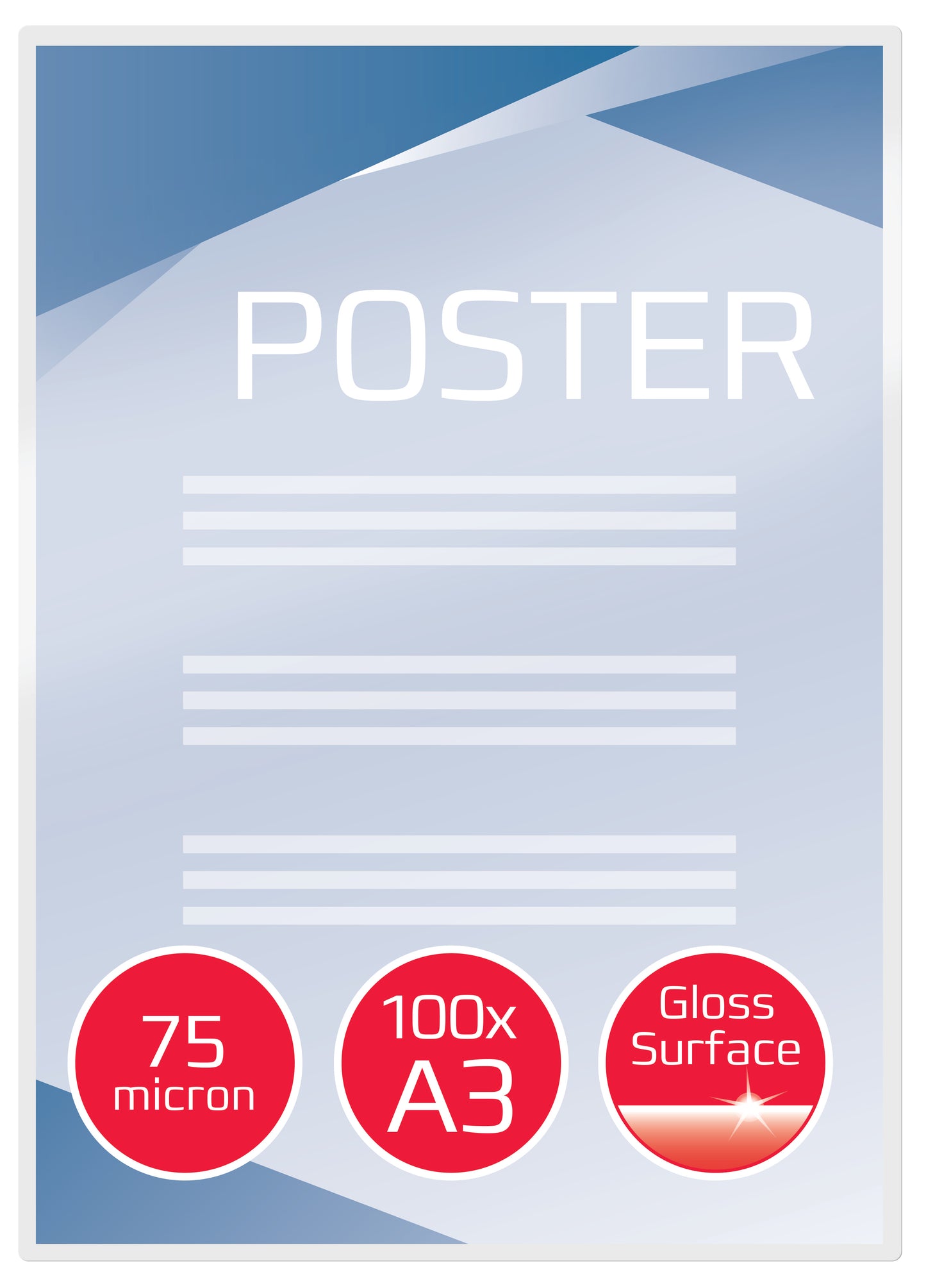 GBC Laminating Pouch A3 2x75 Micron Gloss (Pack 100) 3200745 - NWT FM SOLUTIONS - YOUR CATERING WHOLESALER