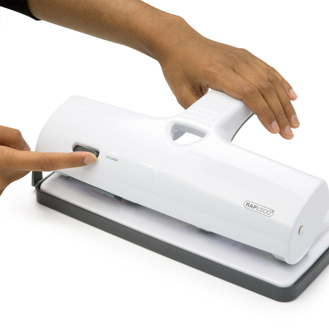 Rapesco ALU 40 4 Hole Punch Heavy Duty Metal 40 Sheet White - 1324