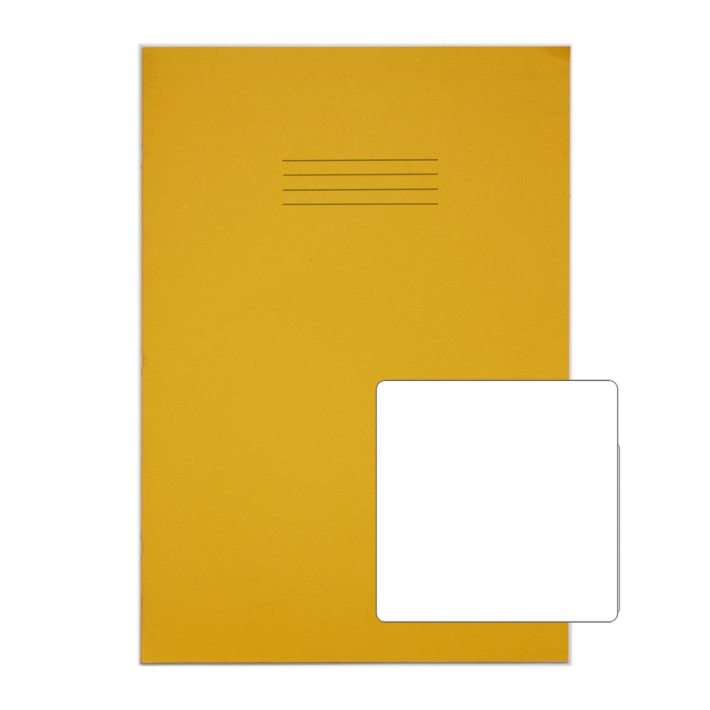 Rhino A4 Plus Exercise Book Yellow Plain 80 page (Pack 50) VDU080-113 - NWT FM SOLUTIONS - YOUR CATERING WHOLESALER