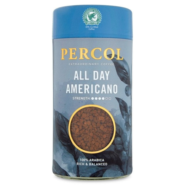 PERCOL Rainforest Alliance All Day Americano Instant Coffee 100g