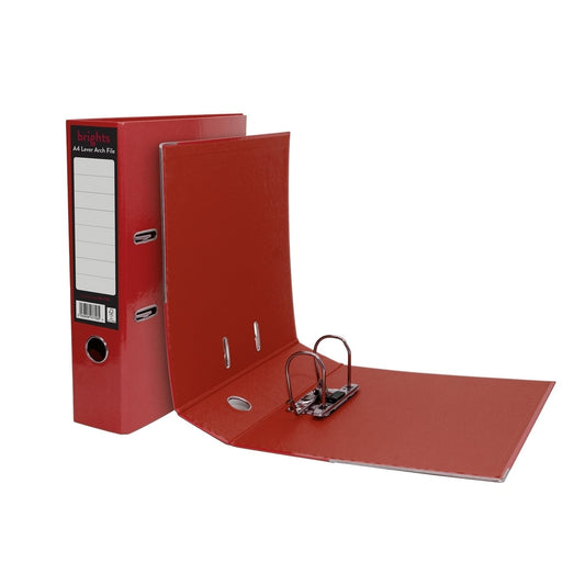 Brights Lever Arch A4 Red - NWT FM SOLUTIONS - YOUR CATERING WHOLESALER