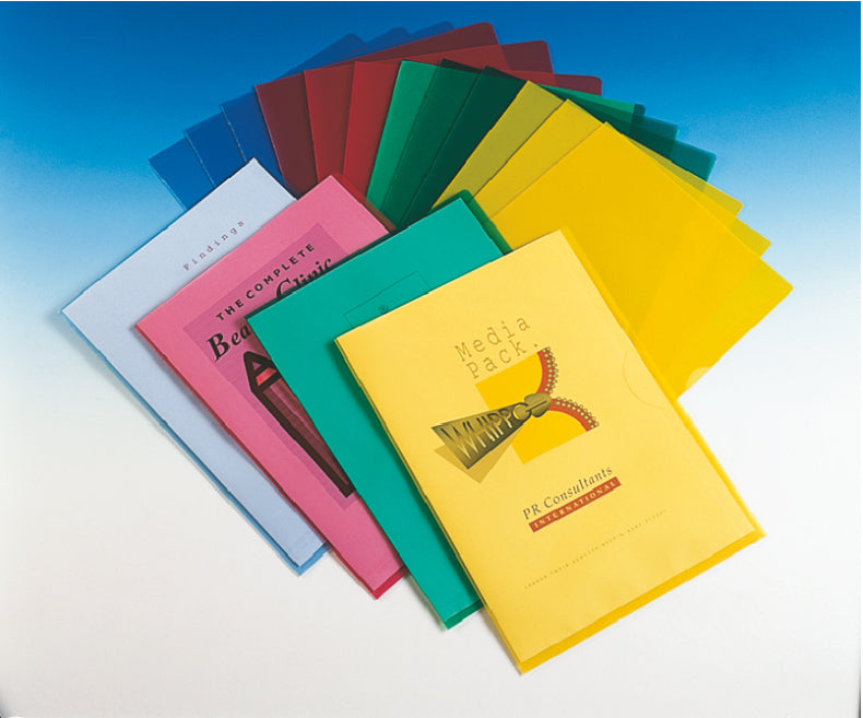 Esselte Cut Back Folder Polypropylene A4 105 Micron Clear (Pack 100) 54832