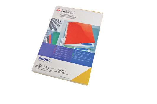 GBC HiGloss Binding Cover A4 250gsm (Pack 100) CE020071 - NWT FM SOLUTIONS - YOUR CATERING WHOLESALER