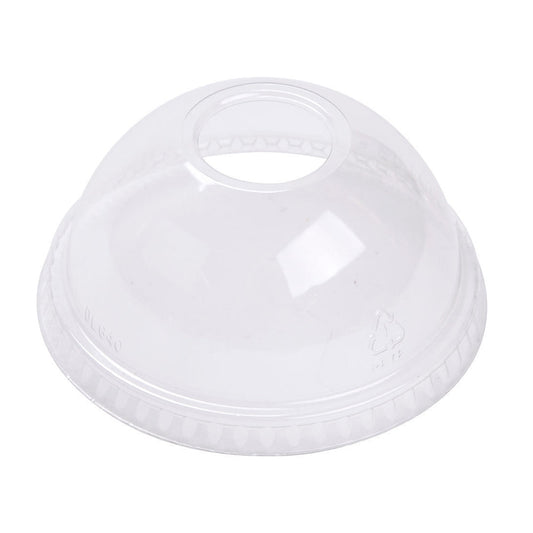 Belgravia 16-20oz Domed Lids With Hole (For Smoothie Cups) 100's - NWT FM SOLUTIONS - YOUR CATERING WHOLESALER