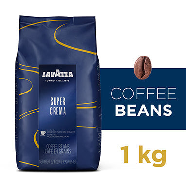 Lavazza Super Crema Coffee Beans 1kg - NWT FM SOLUTIONS - YOUR CATERING WHOLESALER